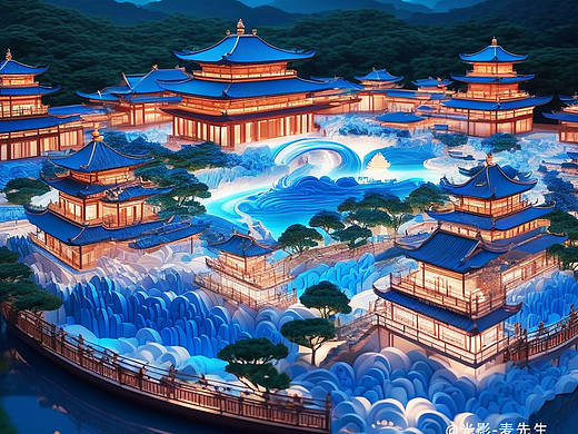 大唐夜宴图沙盘