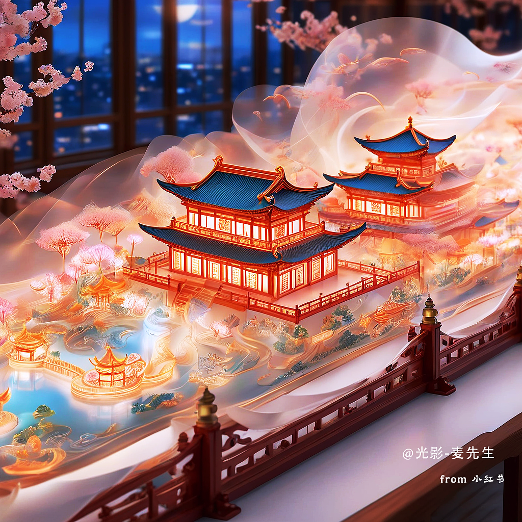 大唐夜宴图沙盘