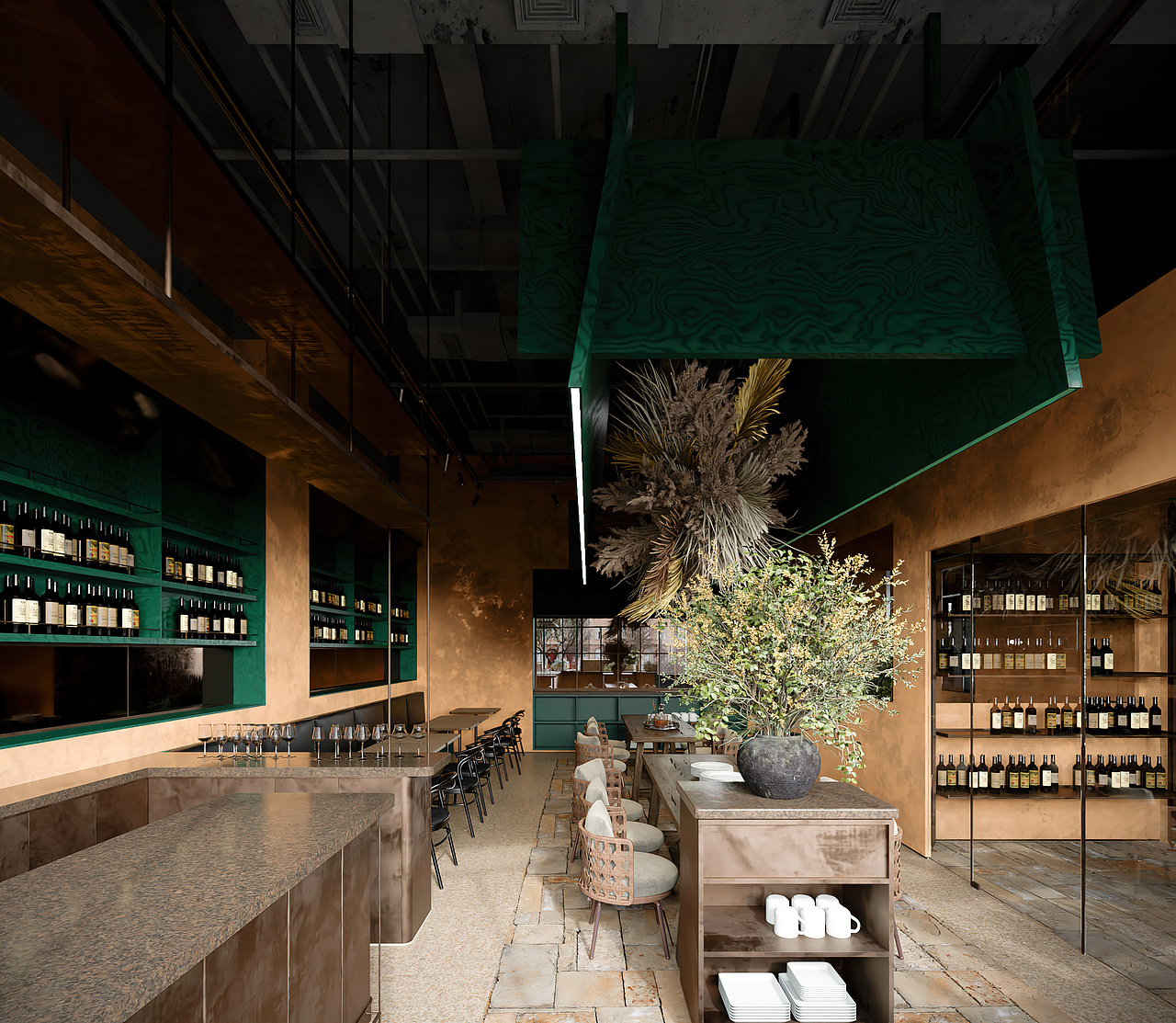 餐饮空间设计|高级东南亚复古风餐厅空间（图ZMzc4Mjc5MzA0） - 酒店餐饮设计 - 站酷设计师创乂元视觉设计原创素材 - 站酷ZCOOL