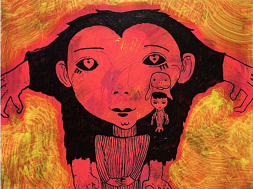 我的丙烯绘画，我的原创漫画角色