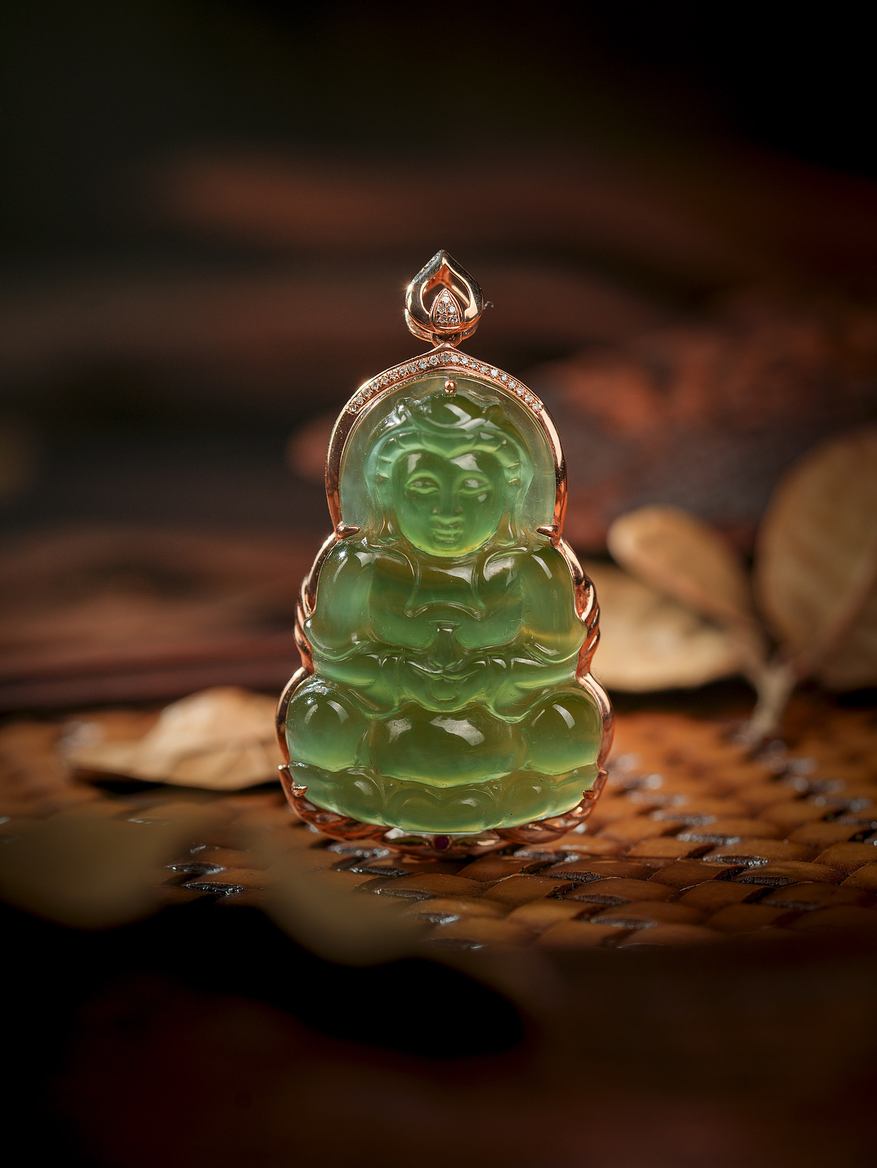 碧玉观音吊坠