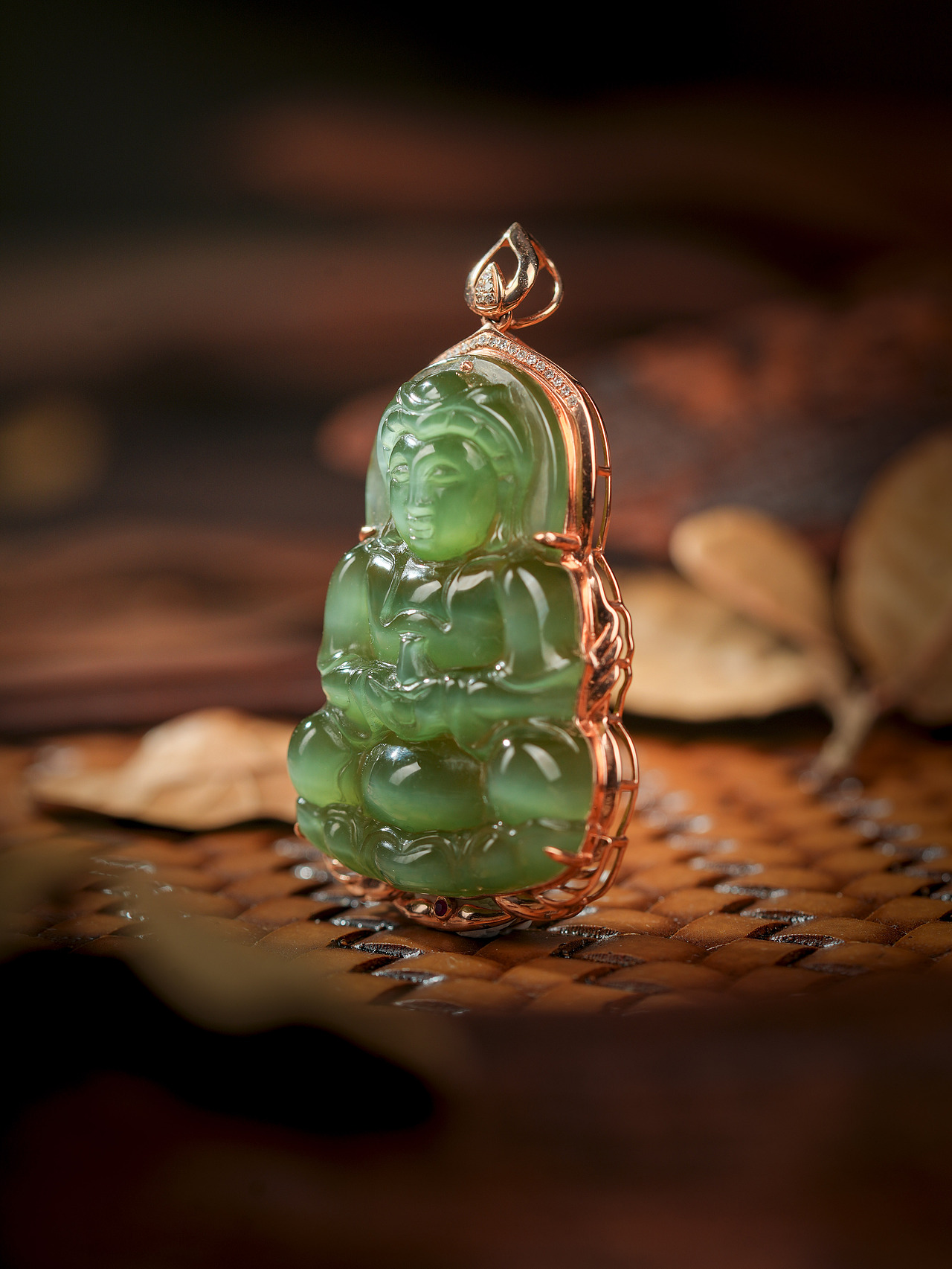 碧玉观音吊坠