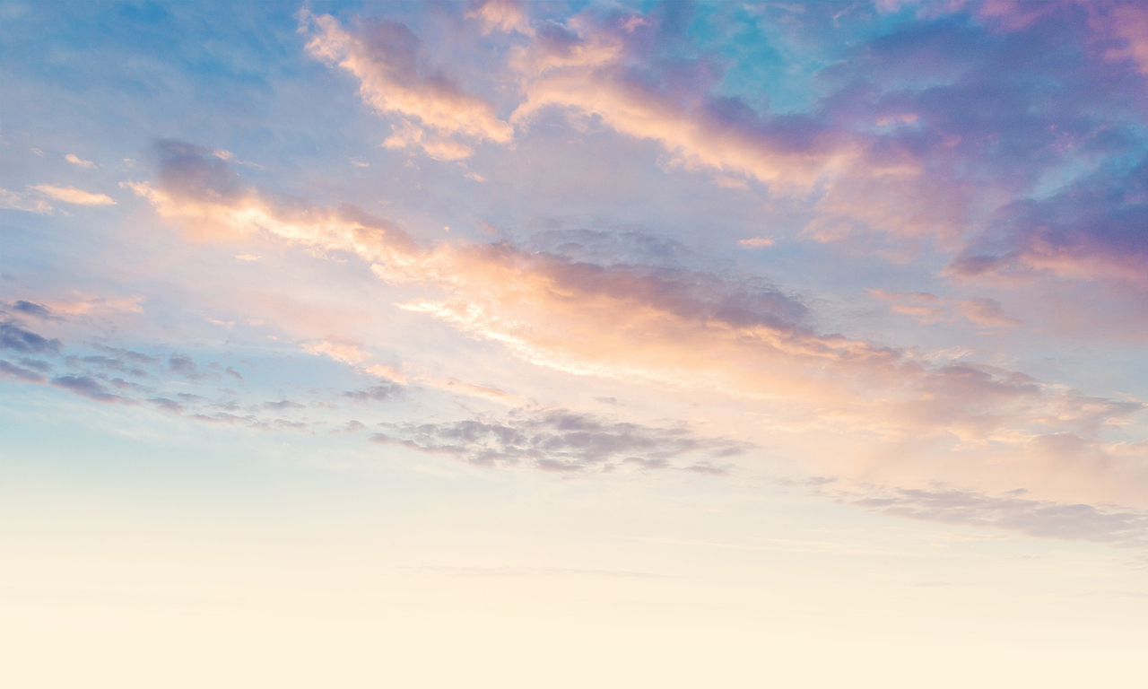 夕阳天空唯美摄影图