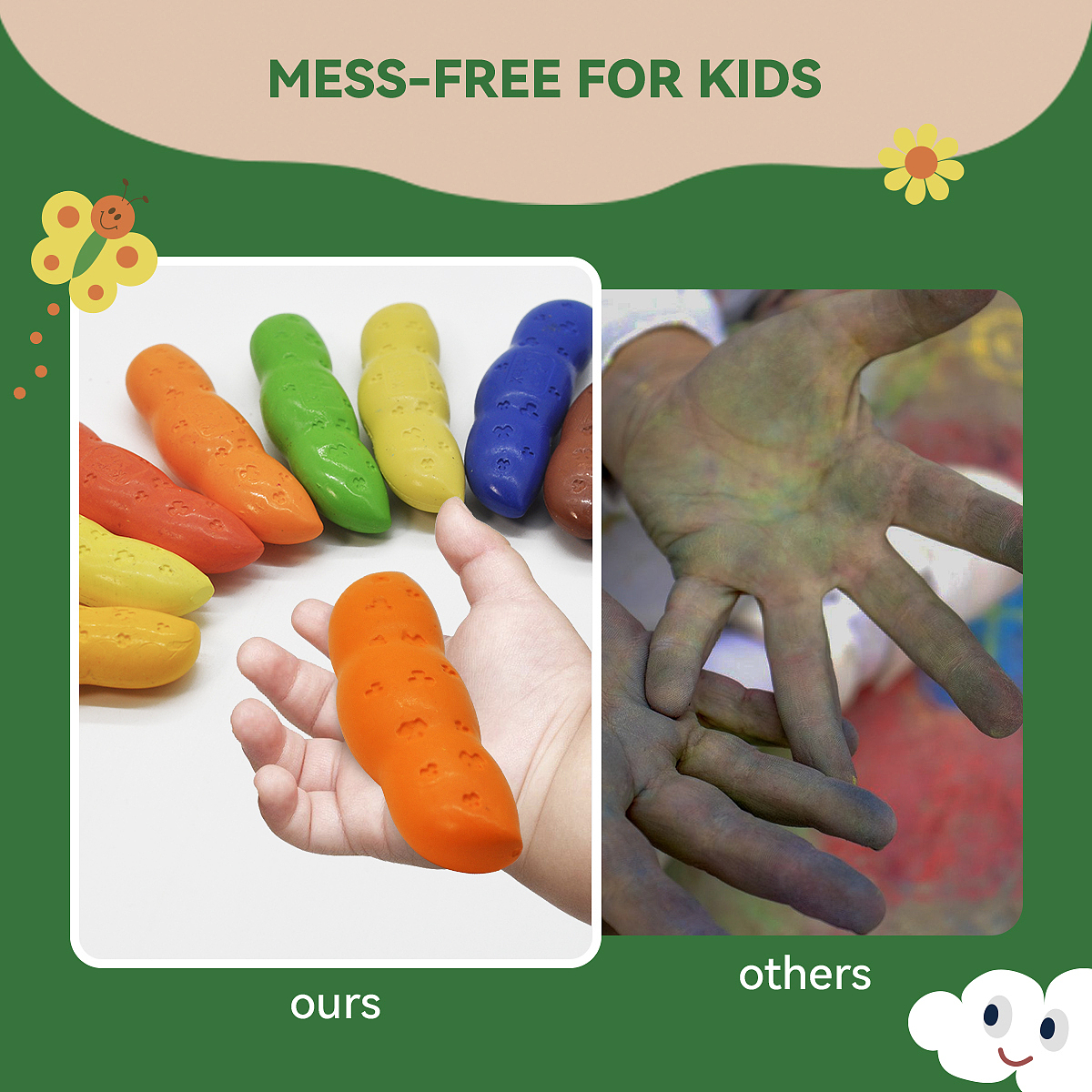 跨境电商 - 亚马逊儿童不脏手蜡笔拍摄设计（图ZMzc4MzM2NzY4） - 电商 - 站酷设计师YipGaJam原创素材 - 站酷ZCOOL