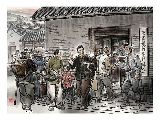 国家银行汝城旧址陈列馆-展馆画、层板画、博物馆