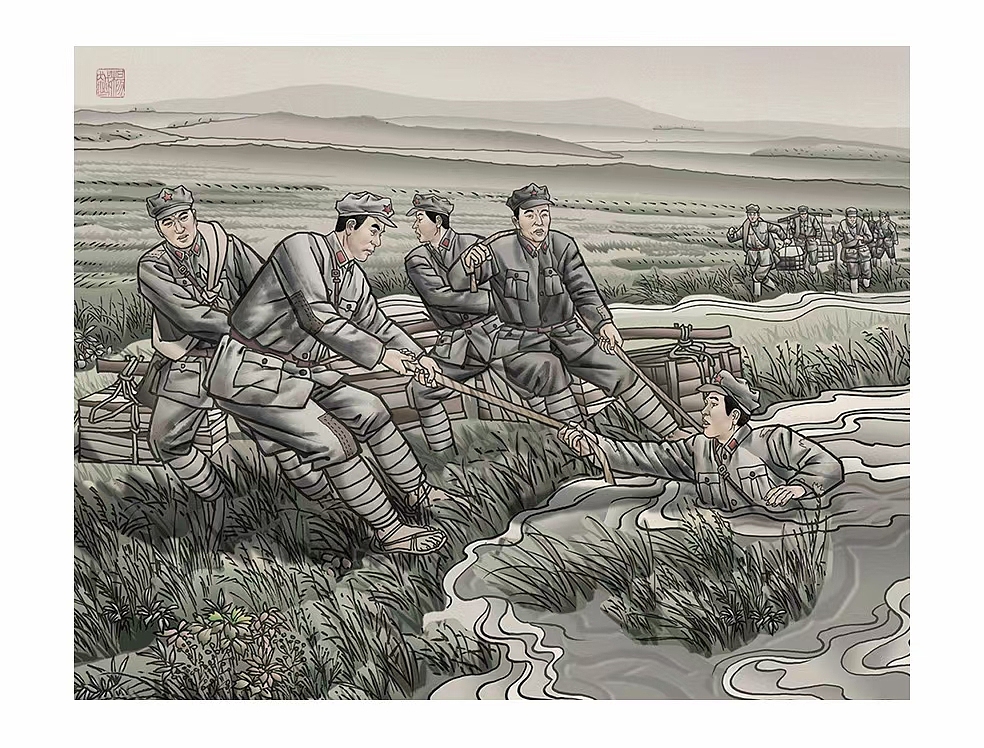 国家银行汝城旧址陈列馆-展馆画、层板画、博物馆（图ZMzc4MzQ2NTky） - 绘画 - 站酷设计师杨越绘画原创素材 - 站酷ZCOOL
