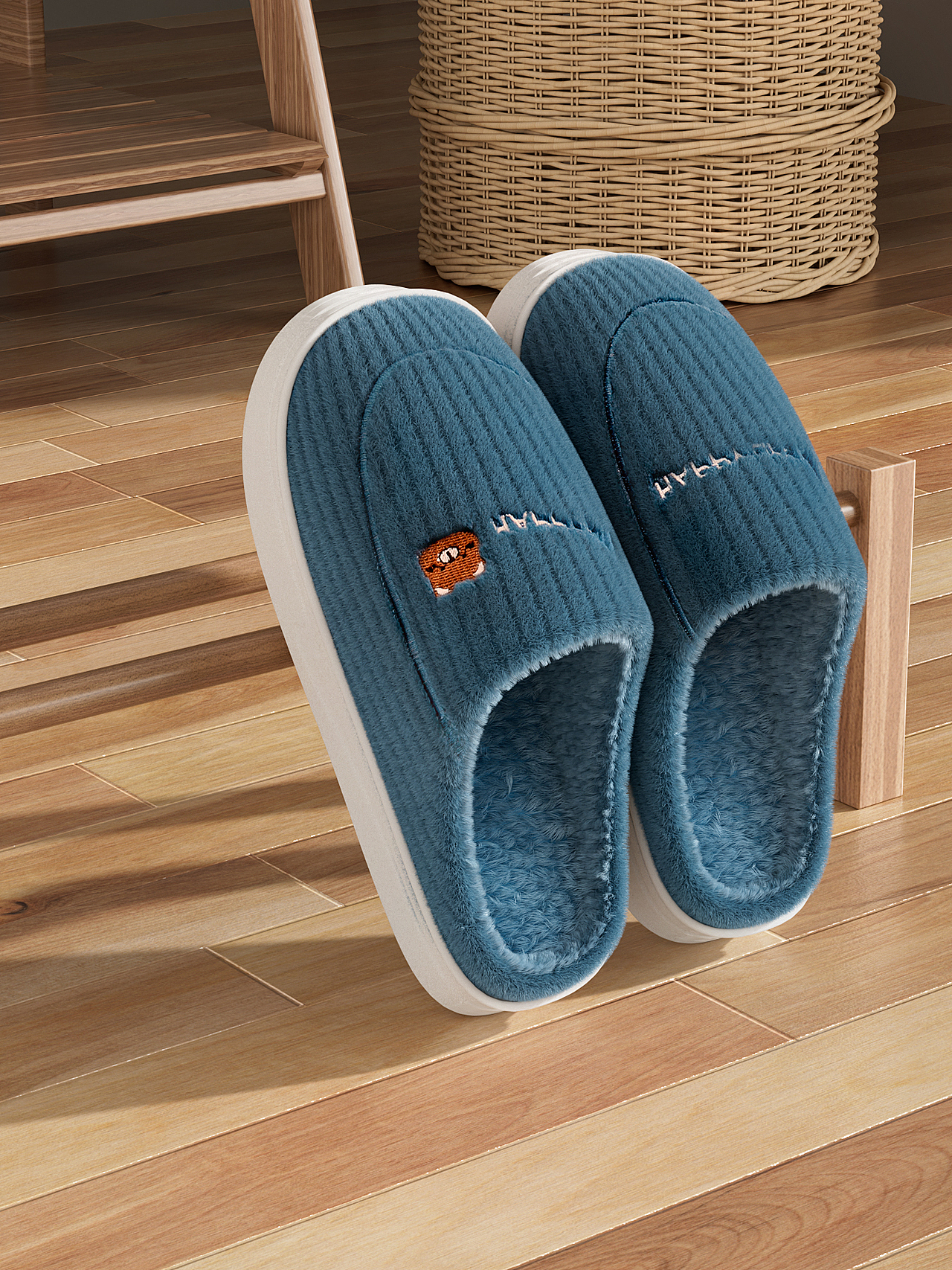 棉拖鞋eva建模渲染