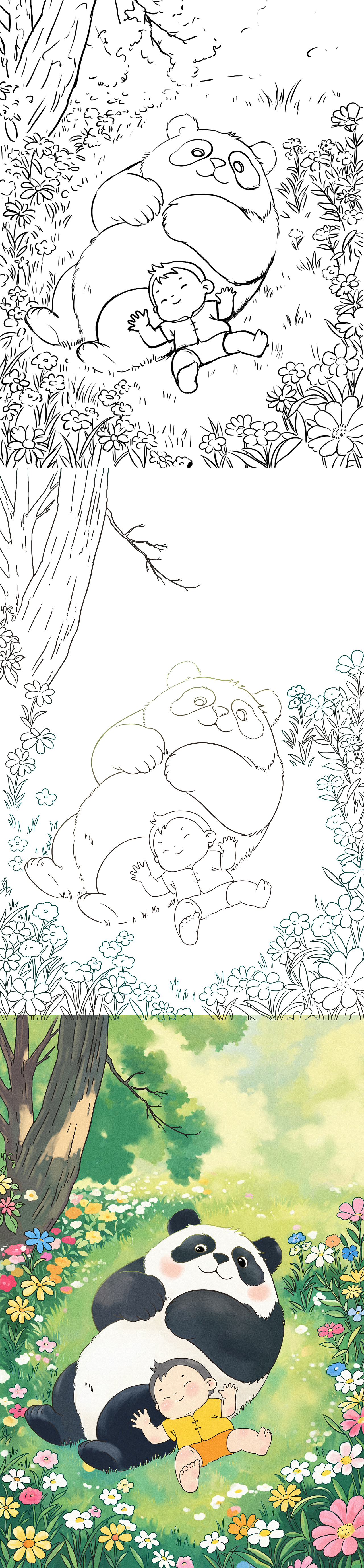 气节儿童原创插画