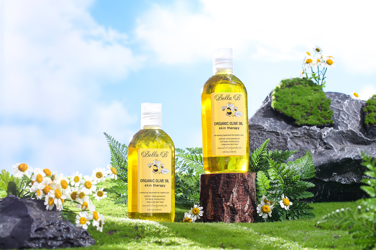 母婴个护-去纹霜+橄榄油+紫草膏+驱蚊包装设计拍摄修图