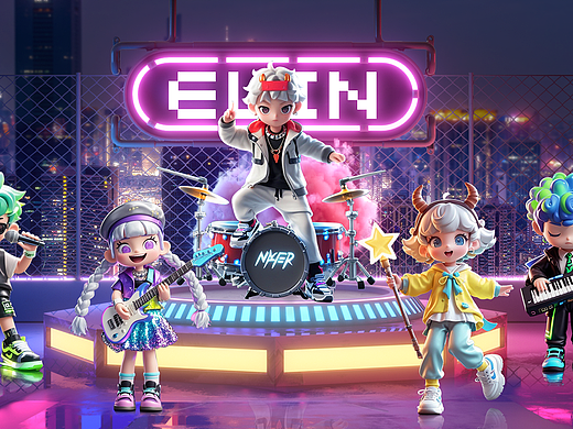 AIGC卡通盲盒手办创意设计