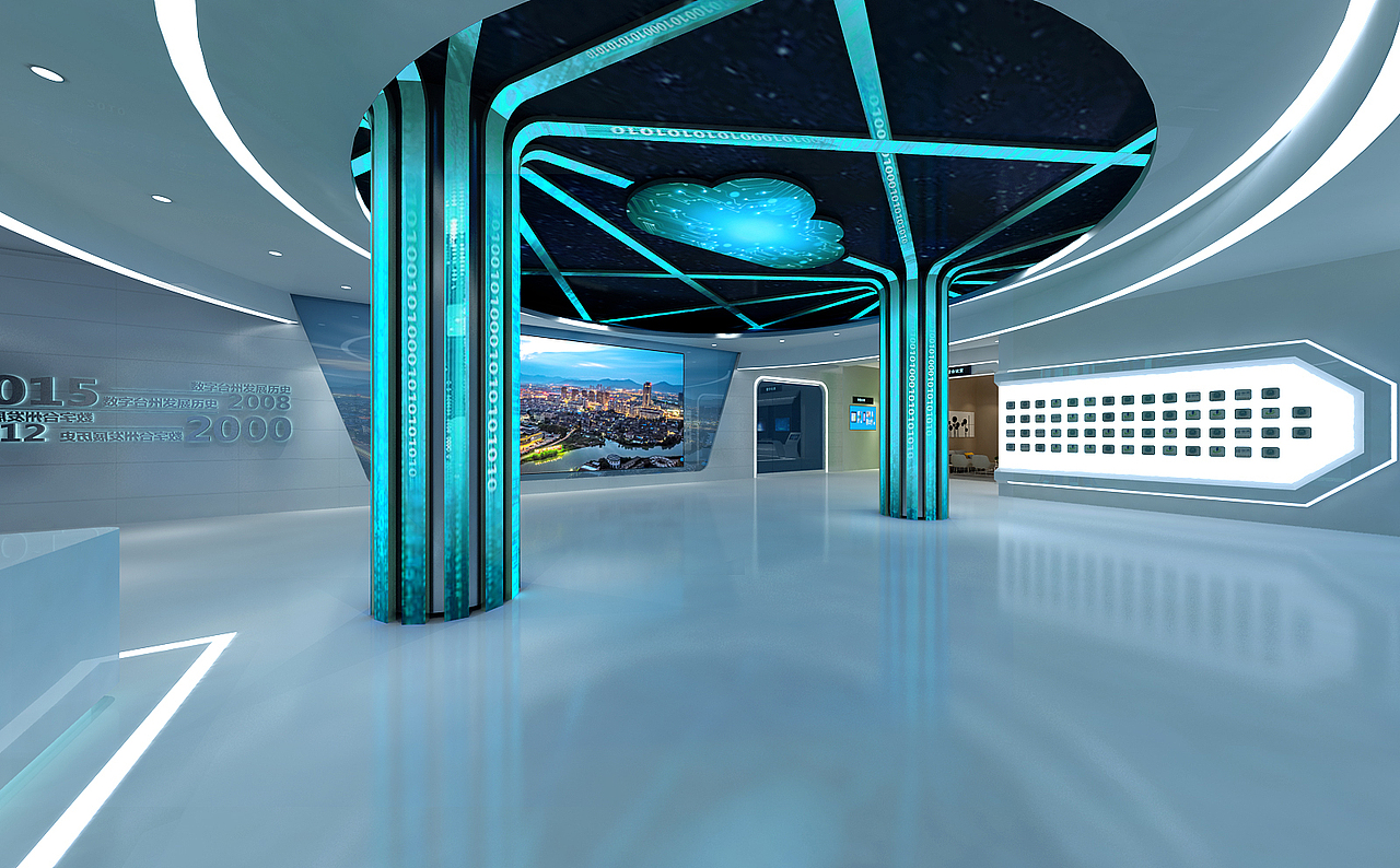 科技展厅/企业展厅/电信展厅/展厅设计/效果图设计（图ZMzc4MzY2MjU2） - 展陈设计 - 站酷设计师杨子龙原创素材 - 站酷ZCOOL