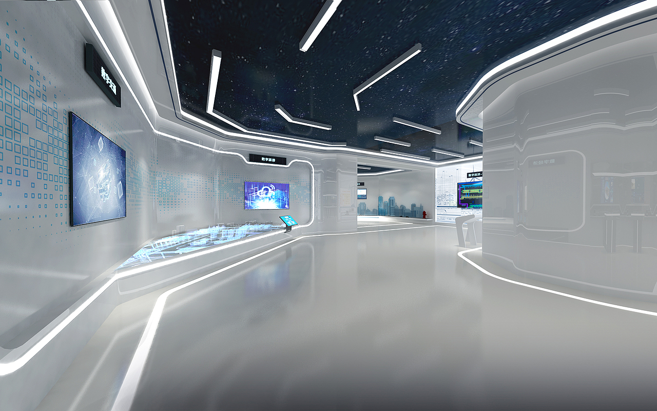 科技展厅/企业展厅/电信展厅/展厅设计/效果图设计（图ZMzc4MzY2MjY0） - 展陈设计 - 站酷设计师杨子龙原创素材 - 站酷ZCOOL