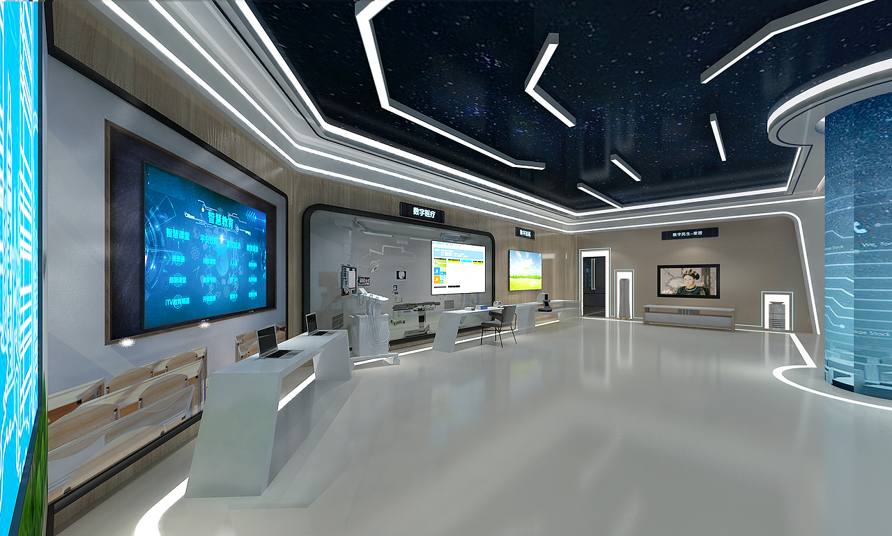 科技展厅/企业展厅/电信展厅/展厅设计/效果图设计（图ZMzc4MzY2Mjc2） - 展陈设计 - 站酷设计师杨子龙原创素材 - 站酷ZCOOL