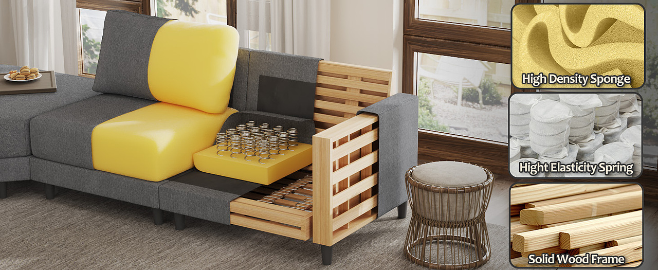 电商图片——L型拐角沙发