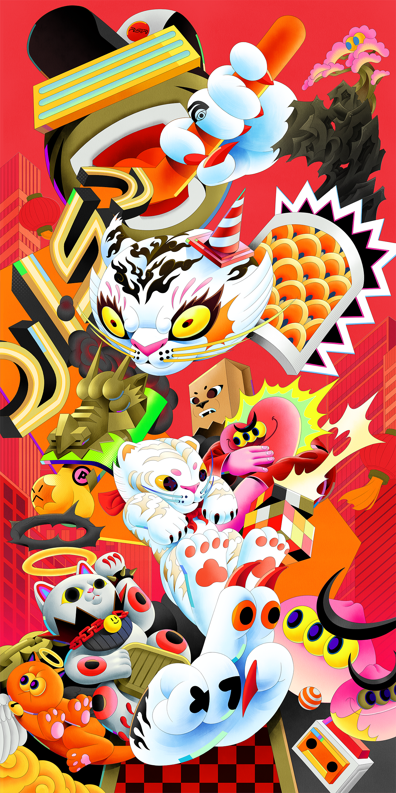 三门神（图ZMzc4MzkyOTM2） - 商业插画 - 站酷设计师曾仙桃原创素材 - 站酷ZCOOL