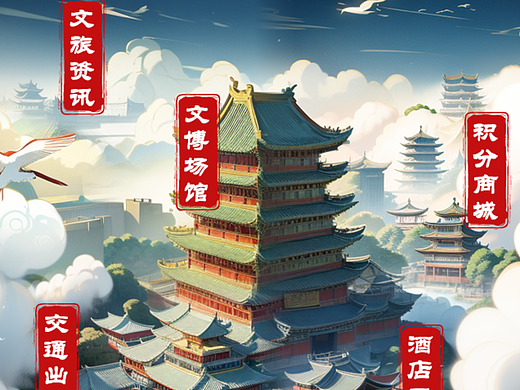 链上江西文旅区块链服务平台AI海报