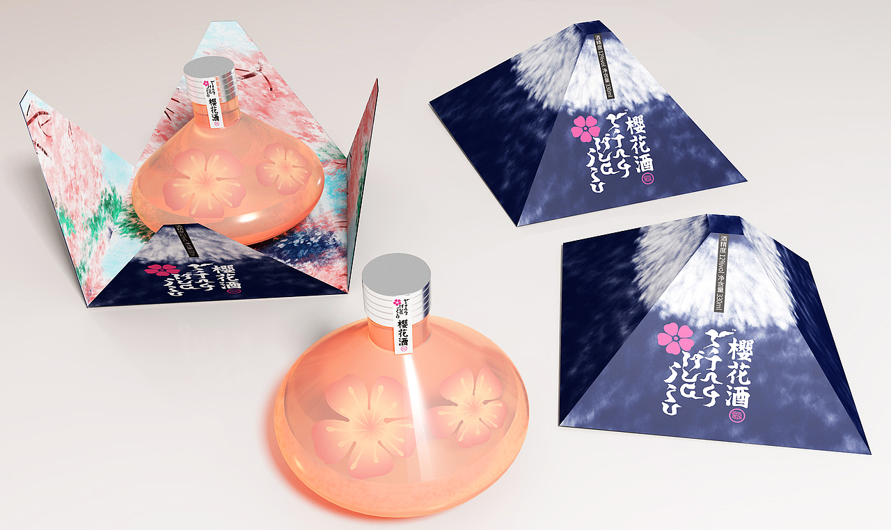 酒水产品|樱花酒产品包装设计（图ZMzc4NDAzMjI0） - 包装 - 站酷设计师思逸品牌创意设计原创素材 - 站酷ZCOOL