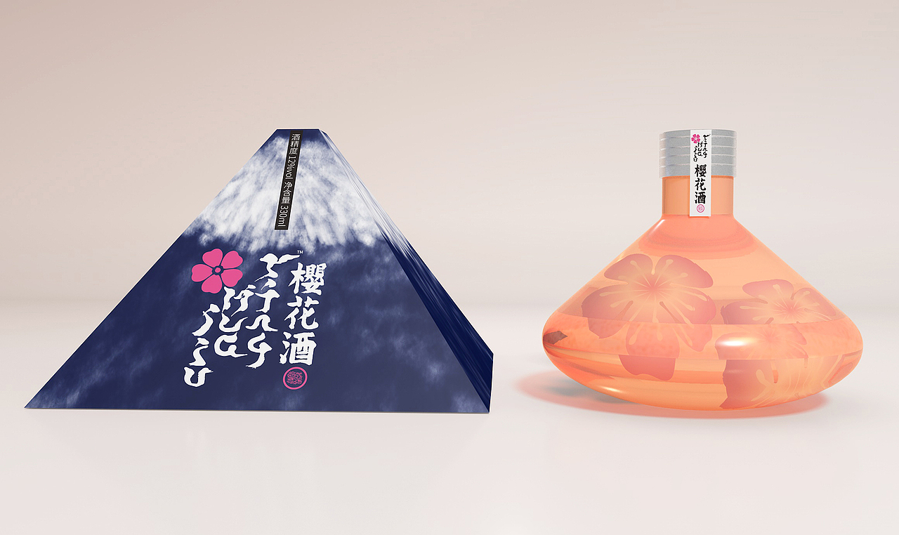 酒水产品|樱花酒产品包装设计（图ZMzc4NDAzMjQ0） - 包装 - 站酷设计师思逸品牌创意设计原创素材 - 站酷ZCOOL