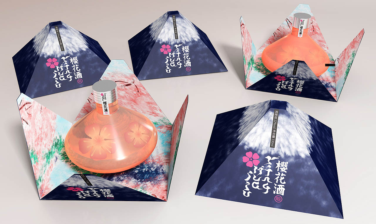 酒水产品|樱花酒产品包装设计（图ZMzc4NDAzMjQw） - 包装 - 站酷设计师思逸品牌创意设计原创素材 - 站酷ZCOOL