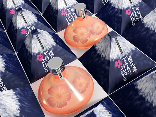 酒水产品|樱花酒产品包装设计