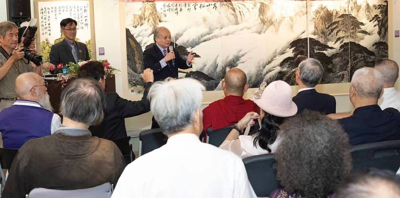 王海峰罗慧书画展在台北中国文化大学盛大举行