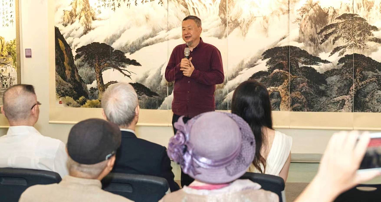 王海峰罗慧书画展在台北中国文化大学盛大举行