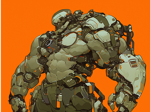 肌肉硬汉和悍马车,机甲