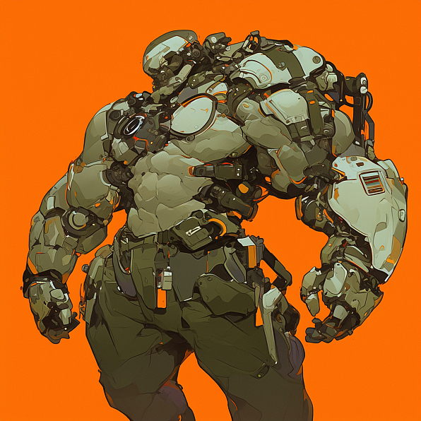 肌肉硬汉和悍马车，机甲（图ZMzc4NDA2NDI0） - 概念设定 - 站酷设计师glitchlee原创素材 - 站酷ZCOOL