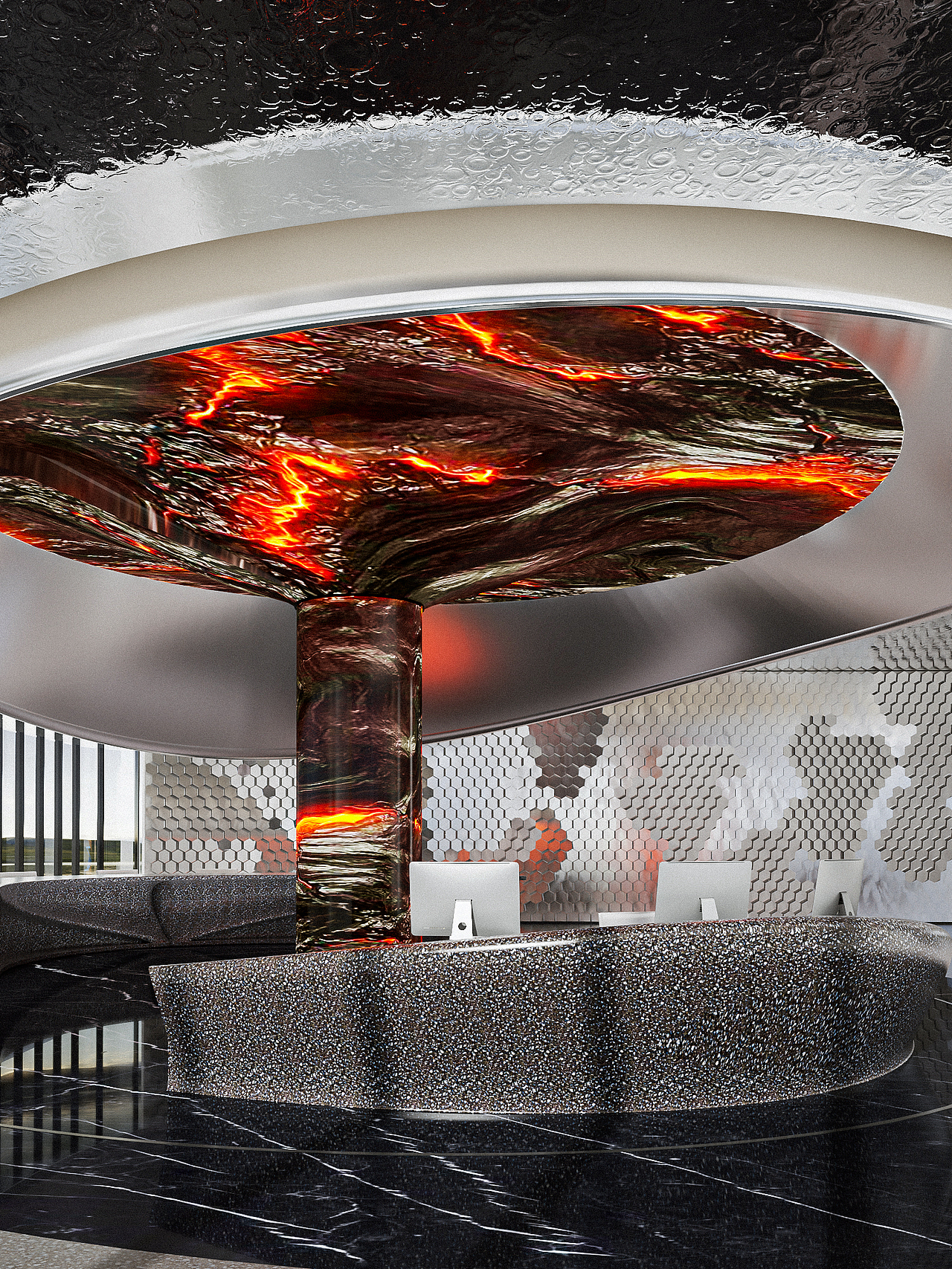 现代大厅效果图设计（图ZMzc4NDEwMTg4） - 商业空间设计 - 站酷设计师成都派氪效果图原创素材 - 站酷ZCOOL