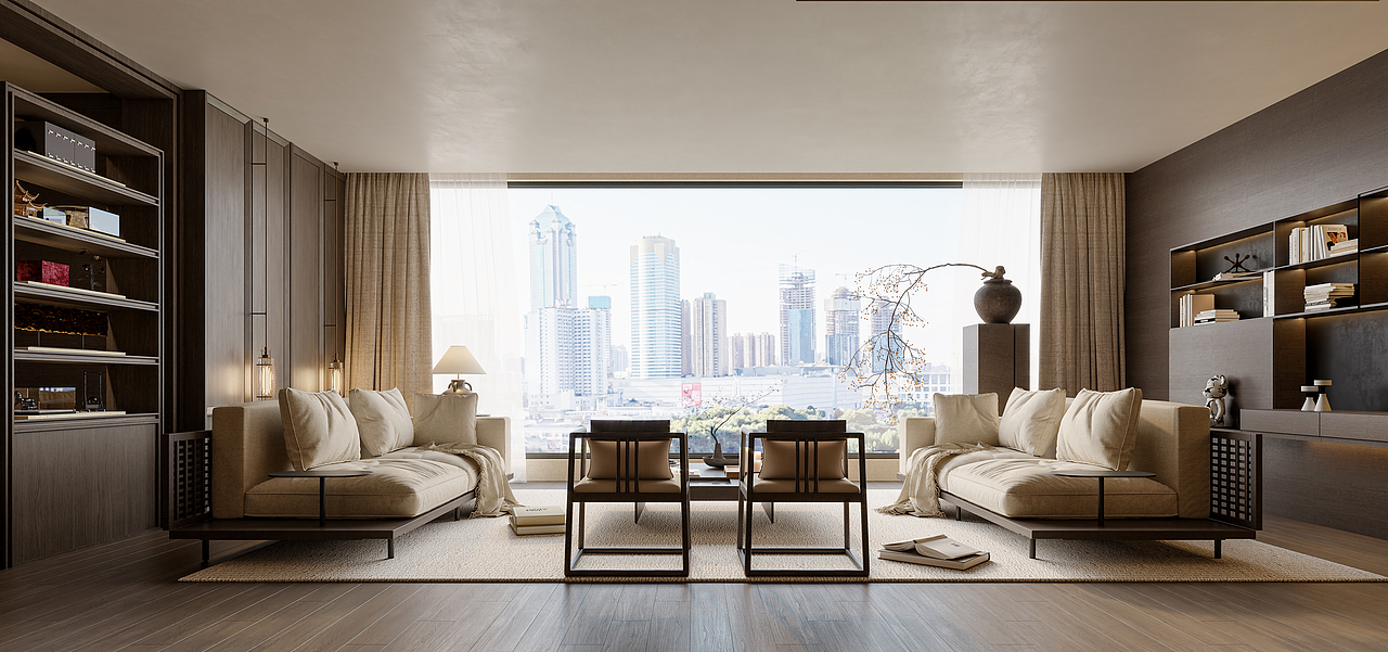 中式办公室（图ZMzc4NDE1NzY0） - 建筑/空间 - 站酷设计师红领巾001原创素材 - 站酷ZCOOL