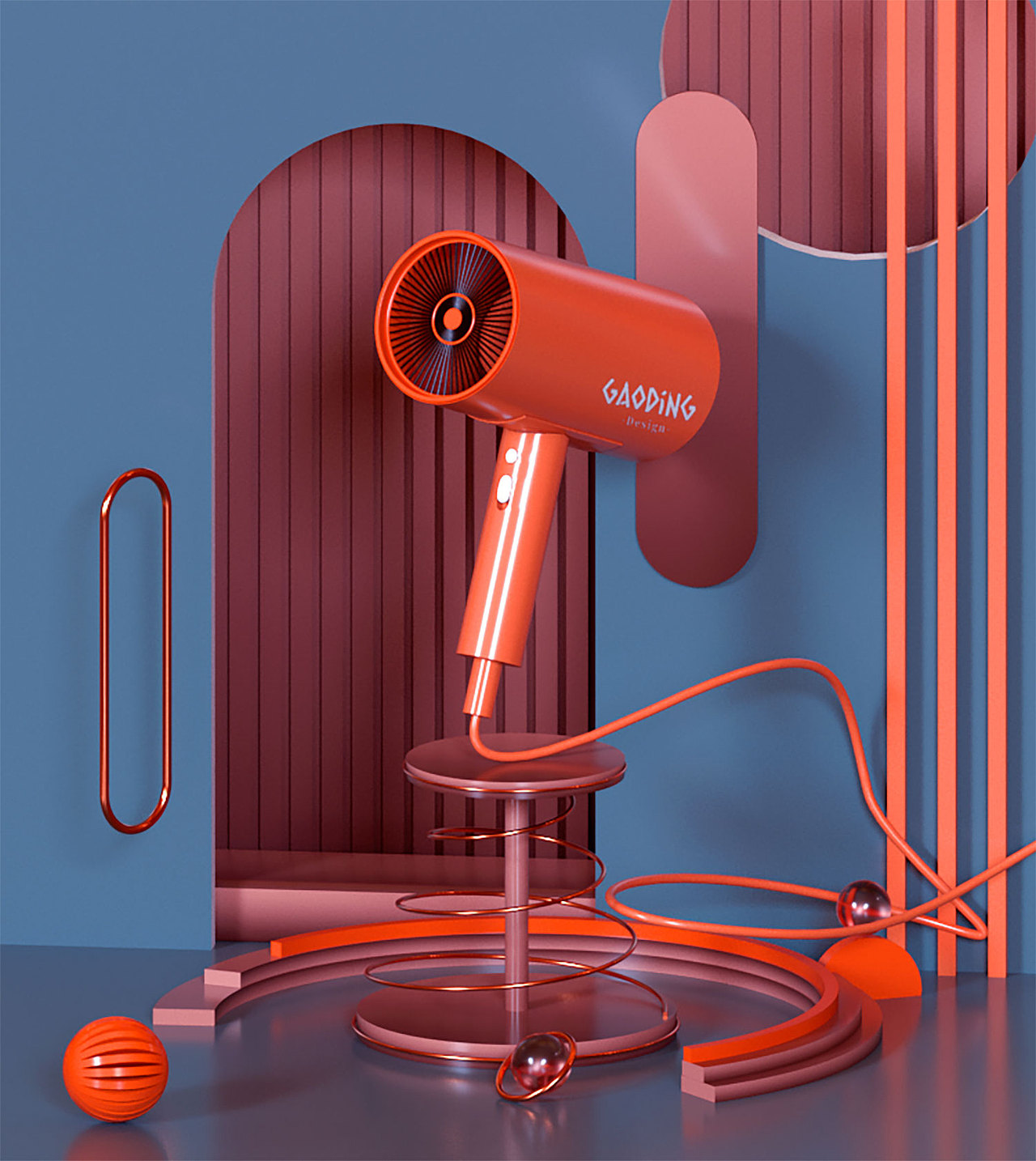 吹风机上色效果