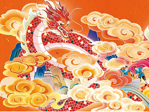 夜郎古酒坛装酒产品插画包装设计