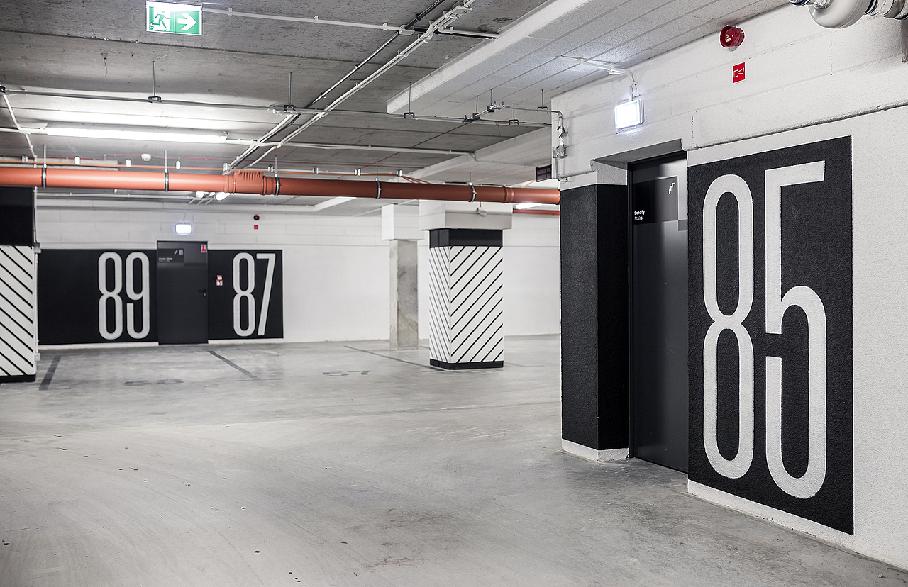 导视设计|地下停车场导视标识设计分享|地下车库范围