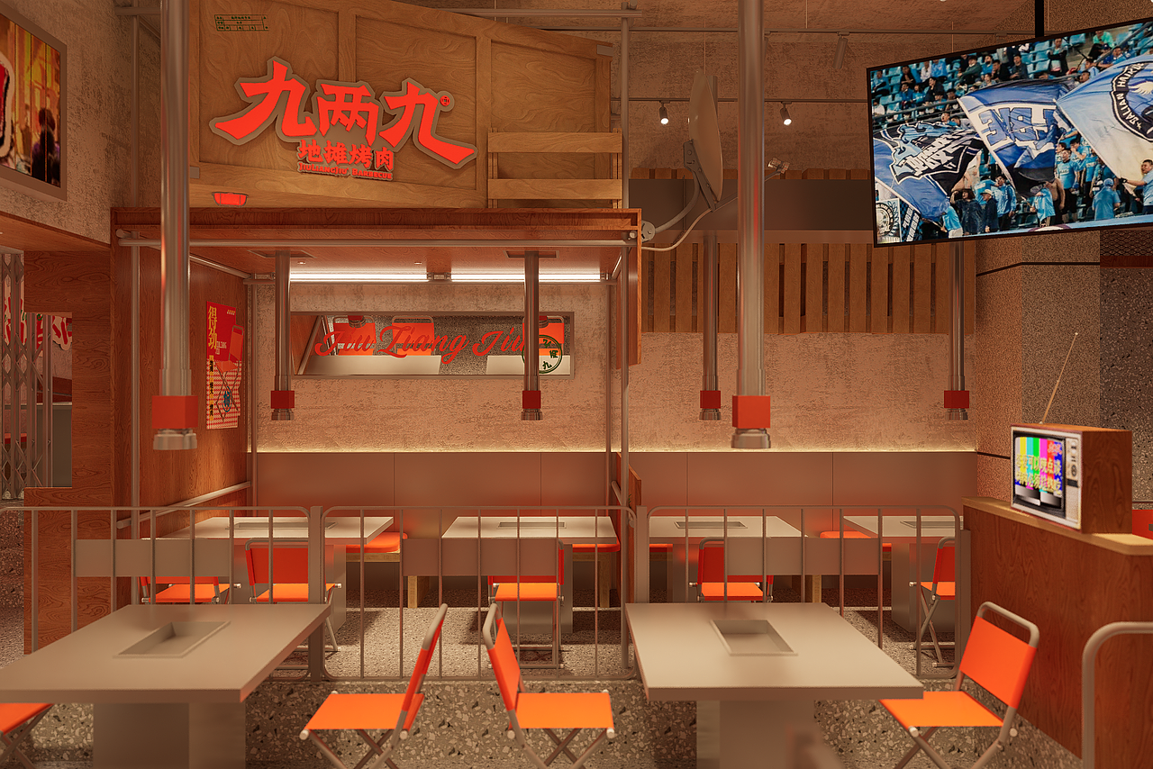 九两九·地摊烤肉|餐饮|品牌|空间|VI|拾点设计
