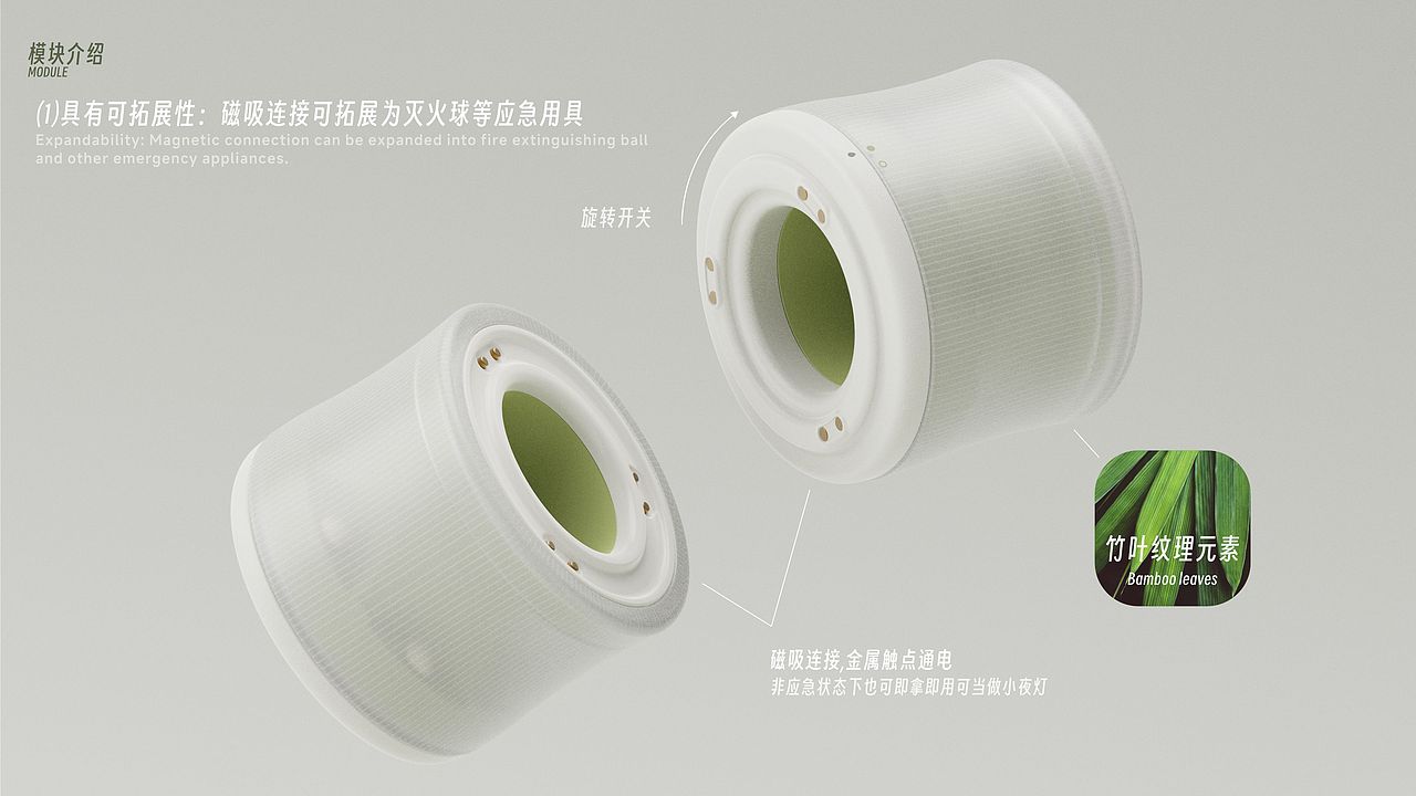 竹意 家用应急照明灯