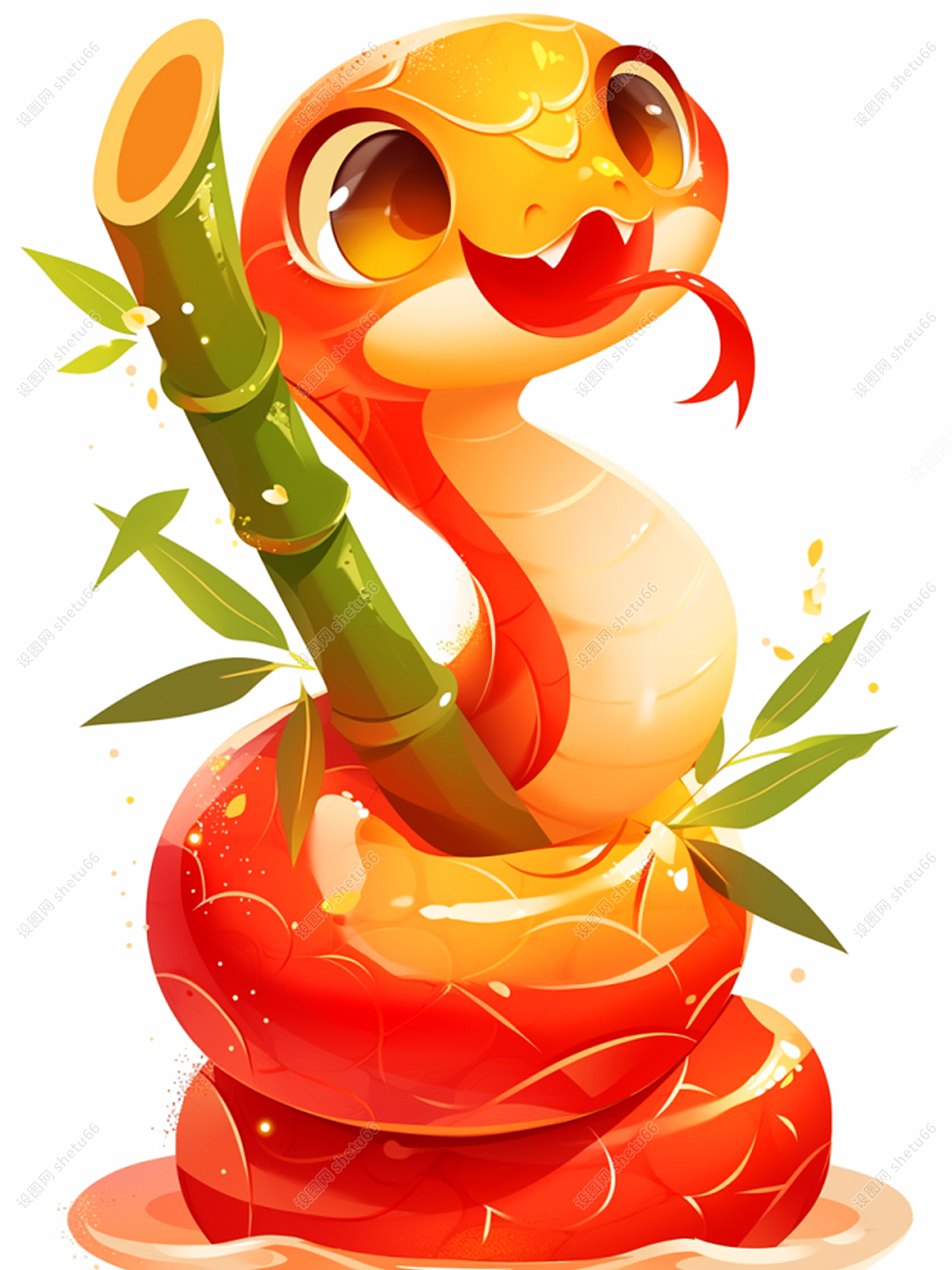 蛇年插画 | 2025蛇年IP卡通形象素材-设图网