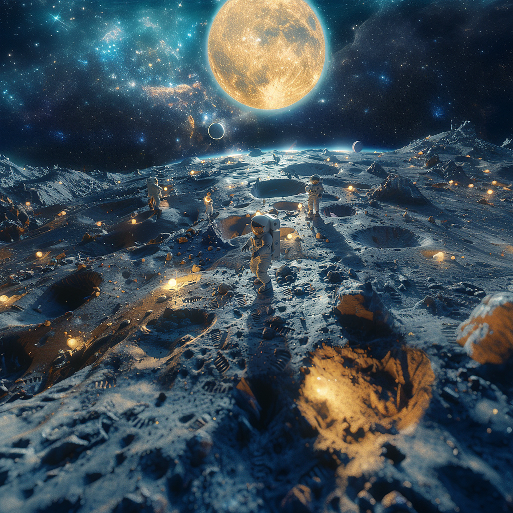 《皮克斯生活》探月（图ZMzc4NDk2NjA4） - AI作品 - 站酷设计师蹦跶的小鲁班原创素材 - 站酷ZCOOL