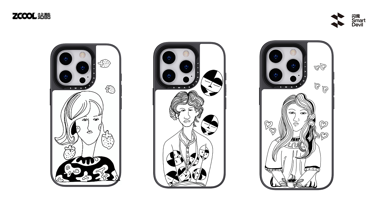 时尚黑白人物插画(图ZMzc4NTI5NTgw) - 商业插画 - 站酷设计师炎夏一一原创素材 - 站酷ZCOOL