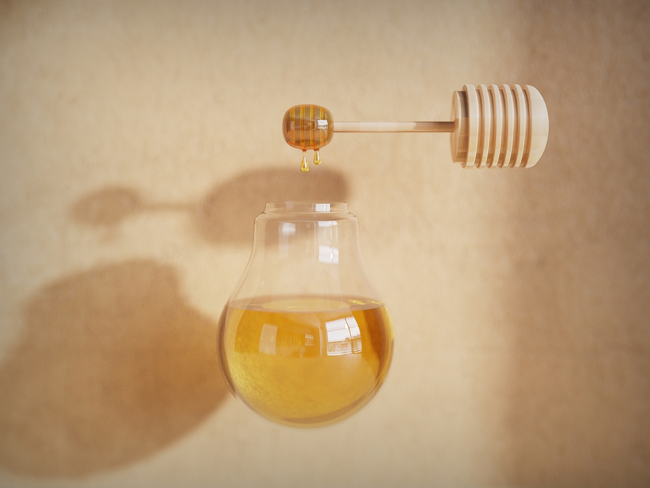 有没有想过，把蜂蜜装进灯泡里