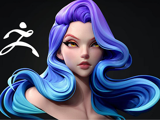 ZBrush-卡通少女模型雕刻教程。zbrush角色雕刻教程