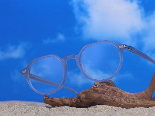 眼镜工厂代加工_GM同质量冰蓝色金胶眼镜MF7732-新创森