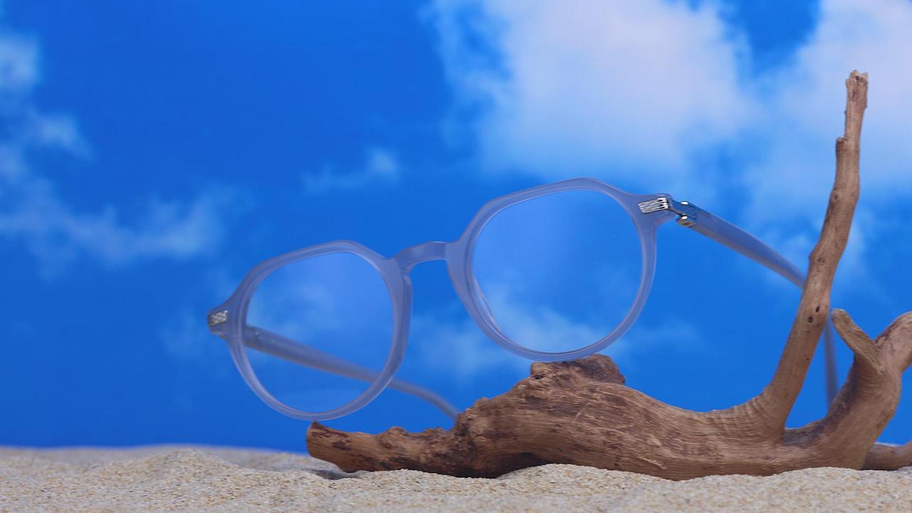 眼镜工厂代加工_GM同质量冰蓝色金胶眼镜MF7732-新创森