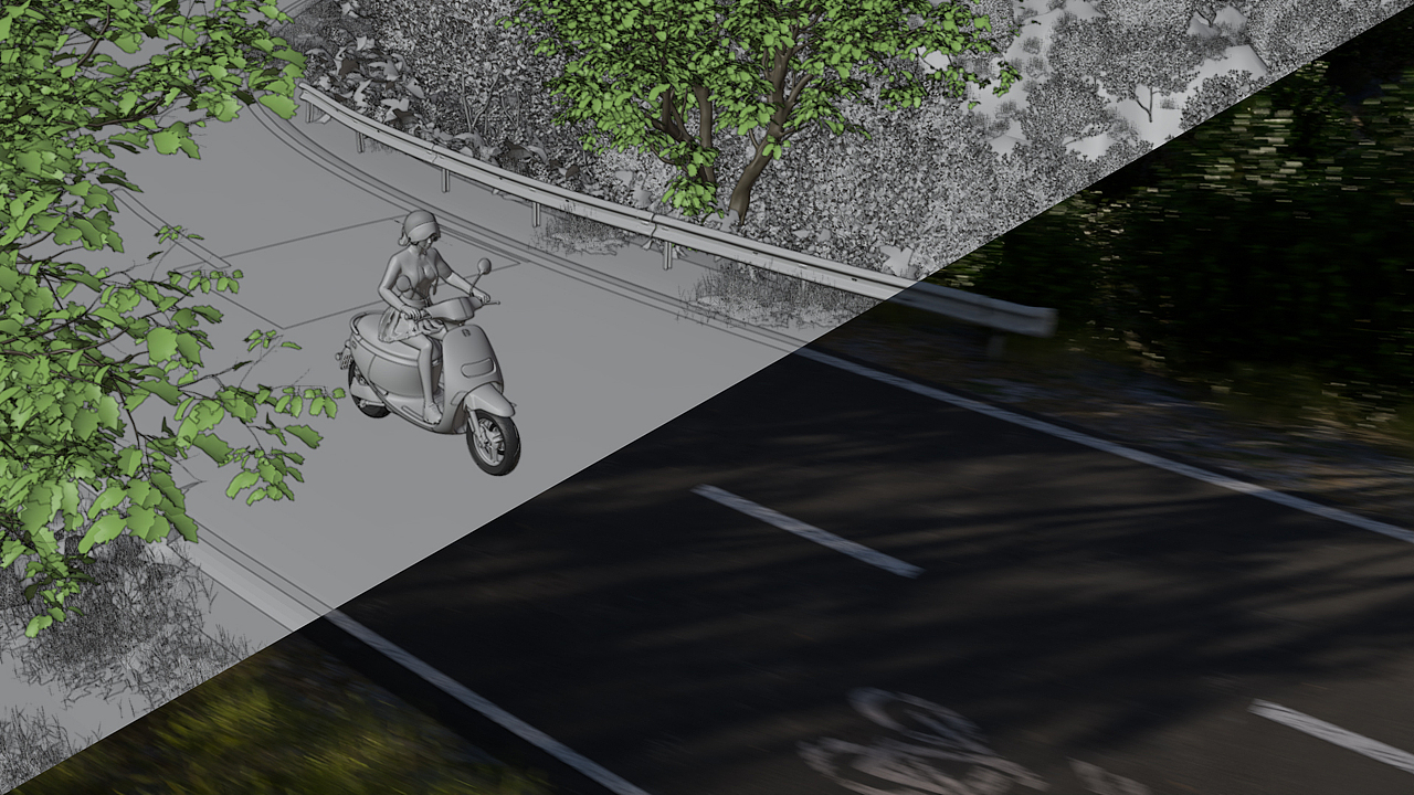 用blender制作的一款电动车产品的宣传片