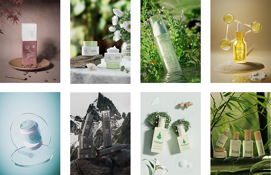 C4D化妆品包装渲染