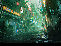 C4D小巷场景渲染