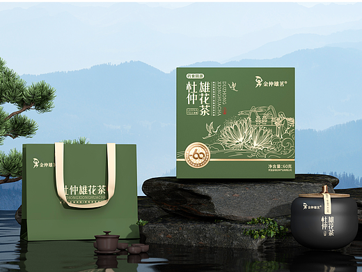 箱盒汇 | 杜仲雄花茶茶叶包装