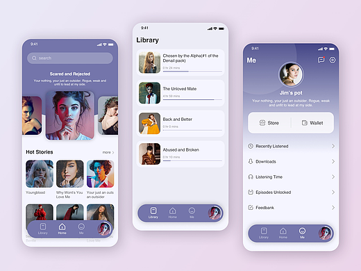 海外听书APP｜UI界面