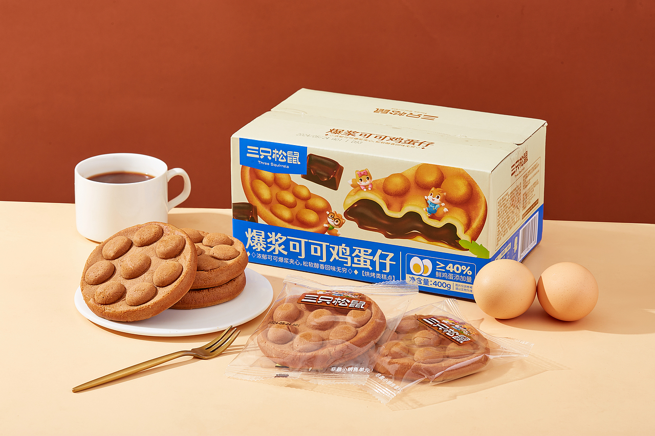 三只松鼠-爆浆可可鸡蛋仔