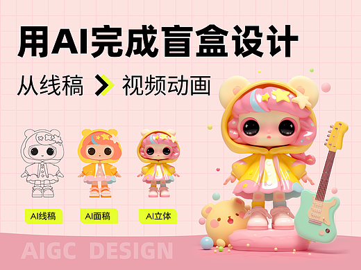 用AI完成盲盒IP全部设计，设计落地分享
