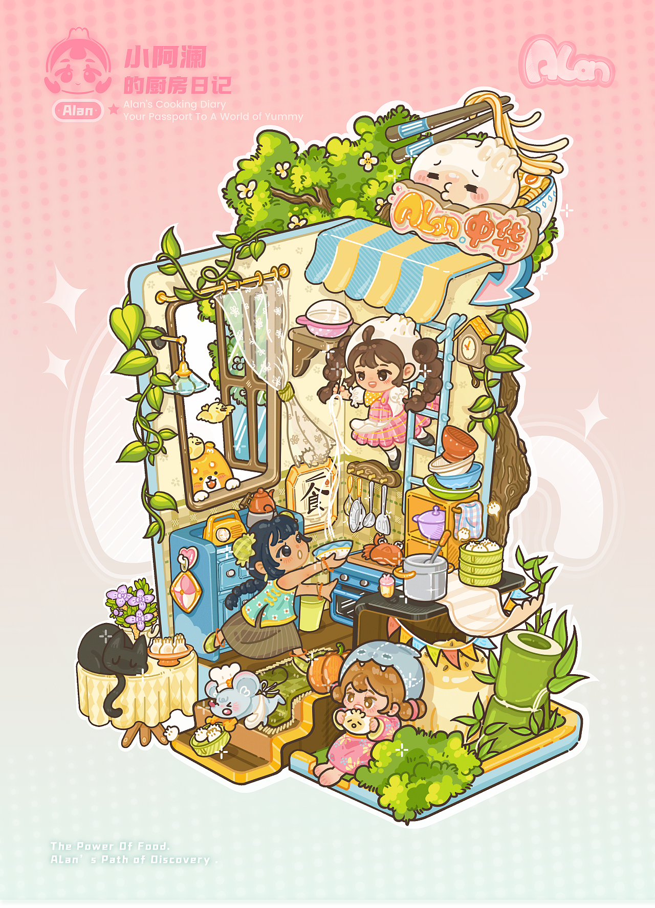 中华美食形象Alan“小阿澜” || IP设计